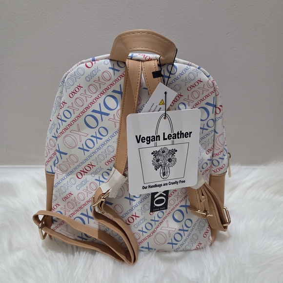 XOXO White, Pink, Blue Logo Backpack - Picture 2 of 4